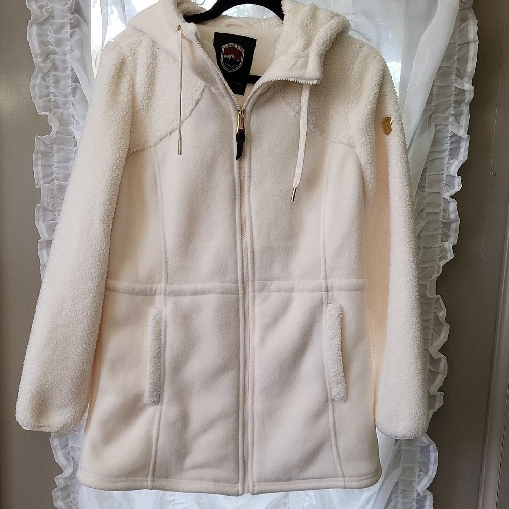 1 Madison Cream Teddy Jacket with Hood